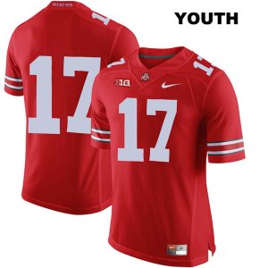 Youth NCAA Ohio State Buckeyes Alex Williams #17 College Stitched No Name Authentic Nike Red Football Jersey CK20E23IO